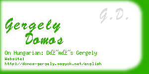 gergely domos business card